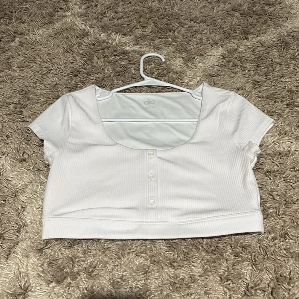 ALO Yoga Blissful Henley Bra Top